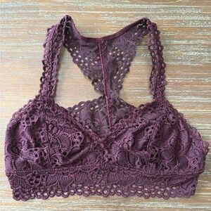 Aerie Purple Lace Bralette with Racerback